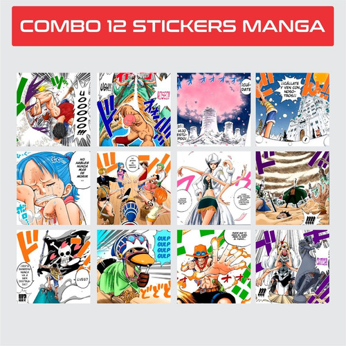 Imagen 1 de 4 de Sticker One Piece 4 - Combo X 12 Sticker Manga - Animeras