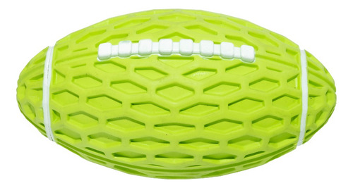 Brinquedo Mordedor Bola Futebol Americano Gde Cães C/ Apito Cor Verde