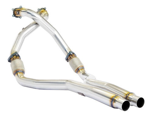 Downpipe + Mid Pipe Ths Inox 304 03 Pol. Audi S6  S7 Rs6 Rs7