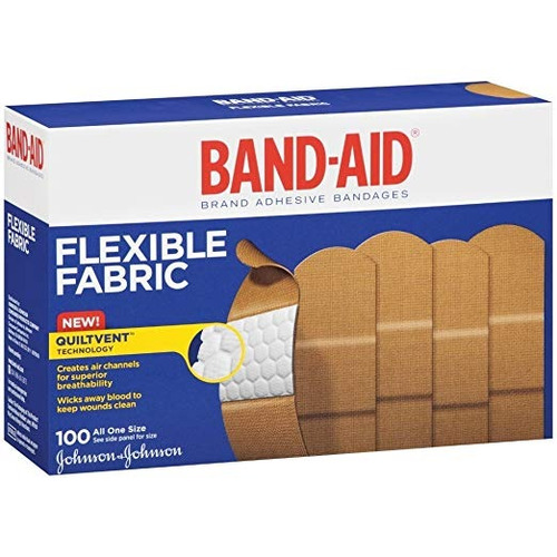 Tela Flexible Vendajes Adhesivos, 1  X 3  , 100 / Box (paque