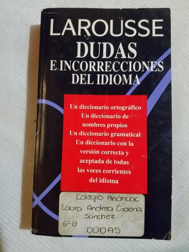 Dudas E Incorrecciones Del Idioma-valentin Gomez