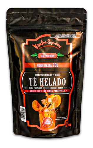 Té Helado En Polvo Con Fibra Prebiótica - Sabor Durazno 250g