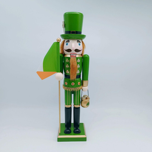 15 Pulgadas St. 's Day Nutcracker Figurine Estatua De Madera