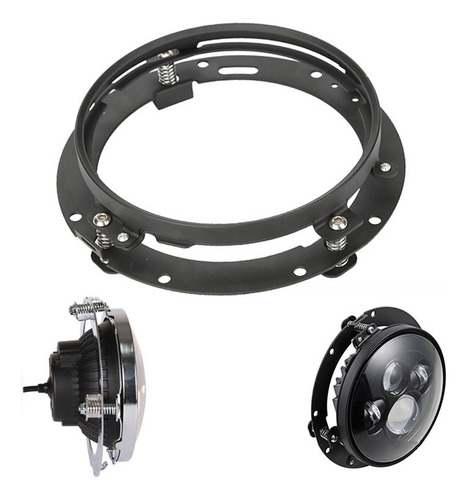 Soporte Redondo Para Faros Delanteros En Pulgadas. Pintado C