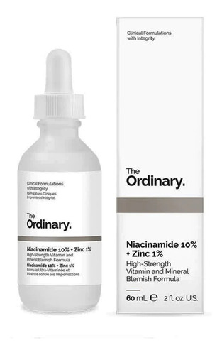 Niacinamida 10% + Zinc 1% 60ml The Ordinary Momento de aplicación Día/Noche