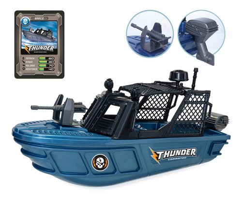 Barco Barquinho Menino Thunder Commando - Usual Brinquedo