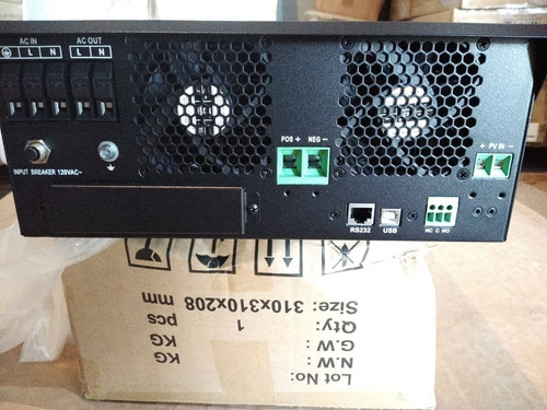 Imagen 3 de 6 de Inversor Solar Híbrido Mppt 80a 2400w 120vac 24vdc Onda Pura