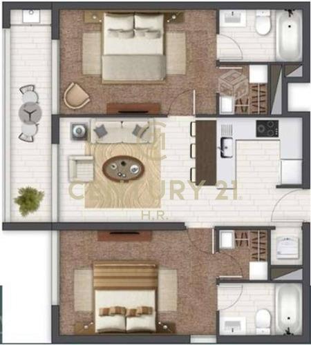 Imagen 13 de 16 de Departamento En Venta 2 Dormitorios En Pedro Torres, Plaz...
