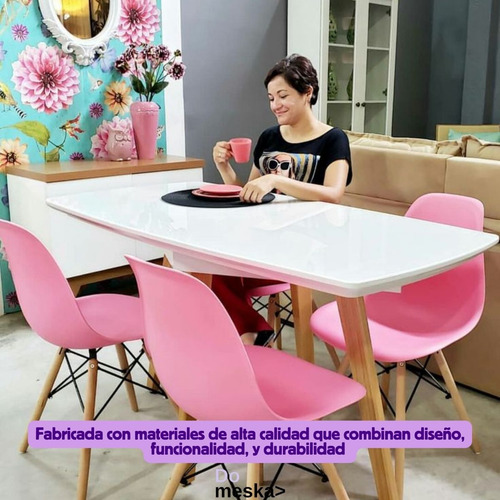 Set 6 Sillas Eames Minimalista Para Jardin Salas Comedor