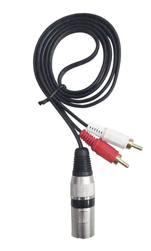 Cable Canon Xlr Macho - 2 X Plug Rca Balanceado 1,20 M 