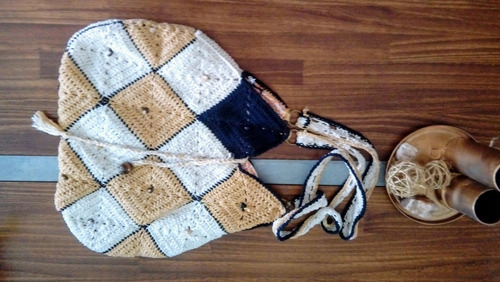 Cartera A Crochet, Forrada 