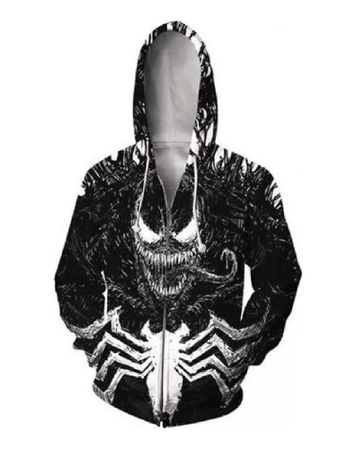 Superhero Venom Zip Sudadera Chaquetas Disfraz