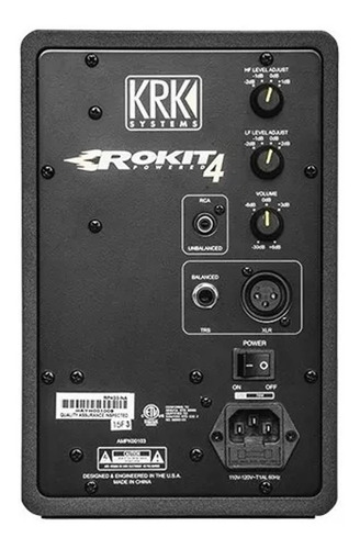 Monitor De Estudio Krk Rp-4 Rokit Respuesta Plana Studio Cuo