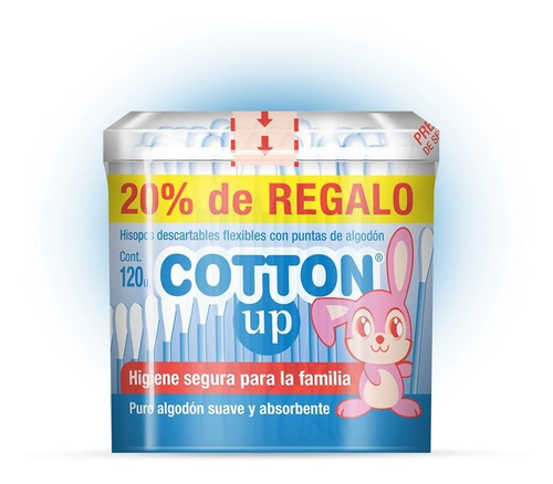     Hisopos Cotton Up® Hisopos De Algodón X120u. Iberia 