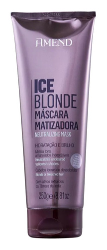 Amend Máscara Matizadora Ice Blond Hidratação E Brilho 250g