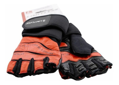 Guante Fitness Hombre Negro/rojo Limitless A107132
