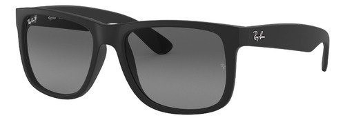 Lente De Sol Ray-ban Justin 0rb4165 Polarizado Justin Negro Polar Grey Gradient Black Rubber Black Rubber