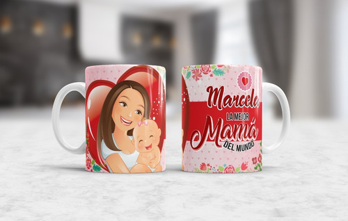 Imagen 2 de 10 de Taza Personalizada Flork Dia Madres Padres Bautizo Comunion