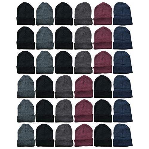 36 Gorros Para Clima Frío Unisex De Colores Oscuros