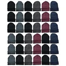 Comprar 36 Gorros Para Clima Frío Unisex De Colores Oscuros