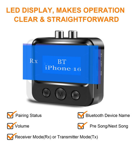 Receptor Bluetooth Para Estéreo Antiguo, Adaptador De Audio