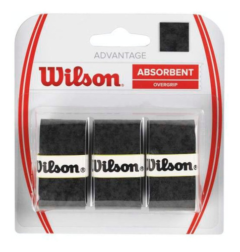 Overgrip Wilson 3 Piezas Negro Advantage