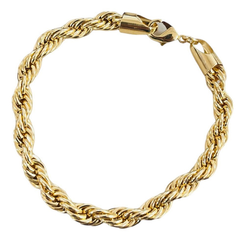 Pulsera Torsal Unisex Esclava Oro Laminado 18k 6mm