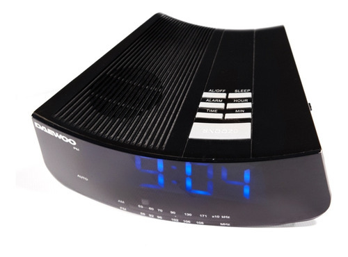 Imagen 2 de 6 de Radio Reloj Led Alarma Despertador Daewoo Di-2618 Color Negro