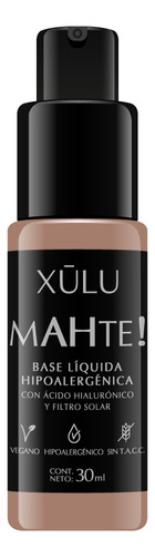Base de maquillaje líquida Xúlu Cosméticos Base Mahte Mahte con acido Hialuronico Base Cremosa tono 04 - 30mL