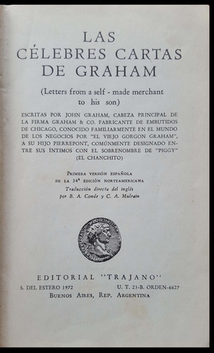 Las Célebres Cartas De Graham. Embutidos. Año 1942. 50n 218