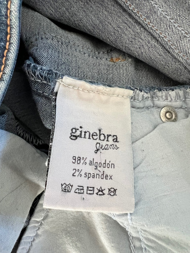 Pantalón Jean Ginebra Tiro Alto Dark Wash Denim T26 (Usado)