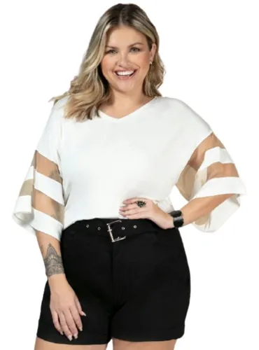 Blusa Feminina Branca Chique Para Virada Do Ano Réveillon