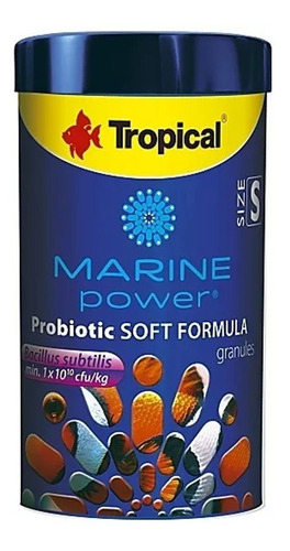 Ração Tropical Marine Power Probiotic Softformula Size S 60g