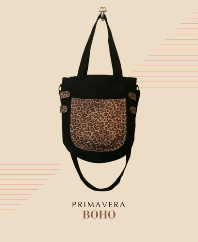 Cartera Combinada En Animal Print