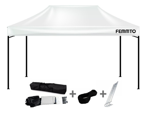 Gazebo 3x4,50 Metros Autoarmable Plegable Reforzado Exterior Color Blanco
