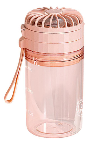 Ventilador De Botella De Agua Mini Ventilador Rosa 330ml