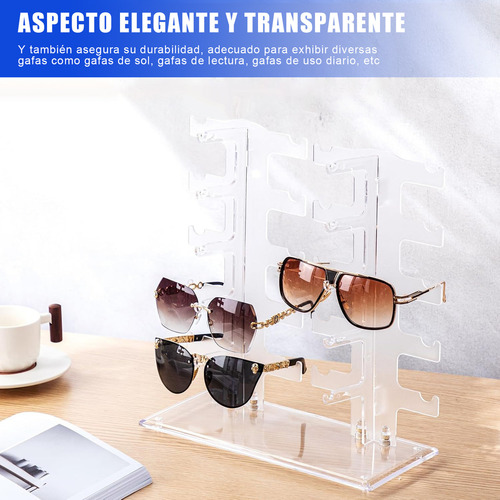 .. Exhibidor De Gafas De Acrílico Transparente For 10 Gaf