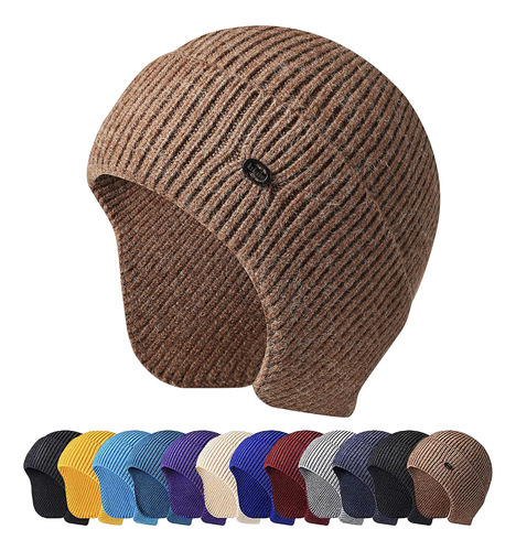 Hirui Gorro Punto Gorros Invierno Cubre Orejas Hombres Niños