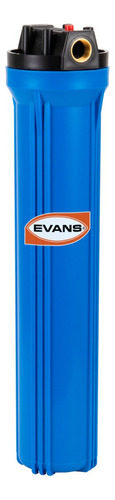 Portafiltro Big Blue Evans Para Cartuchos 2.5x20 Rosca Laton Color Azul