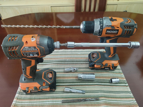 Taladro Y Destornillador Inalámbricos Marca Ridgid Poco Uso 