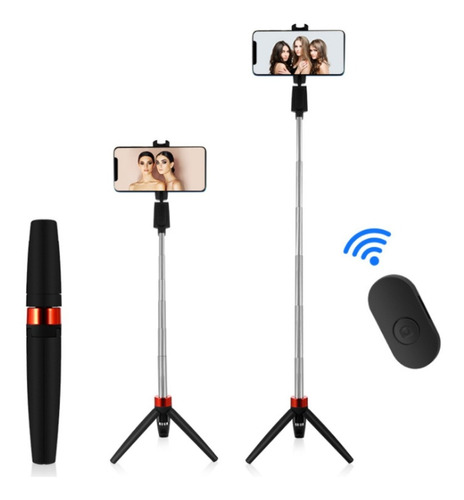 Trípode Selfie Stick 180° P/ Celular Con Cabezal + Control