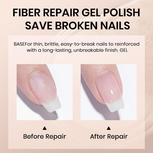 Rarjsm Esmalte De Uñas De Gel Con Base De Goma De Fibra De V