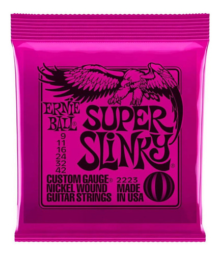 Encordado Ernie Ball - Super Slinky 9-42 - Eléctrica 2223