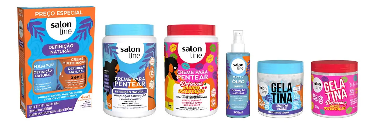Kit Completo Cachos Definidos Salon Line