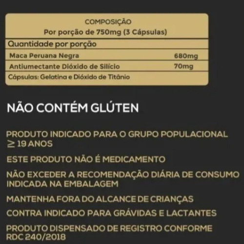 Imagen 6 de 9 de Maca Peruana Negra Sollo Premium 100% Pura - 240 Cápsulas