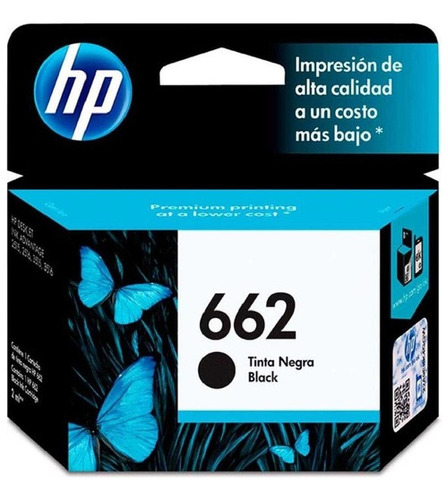 Cartucho Hp 662 Negro Original