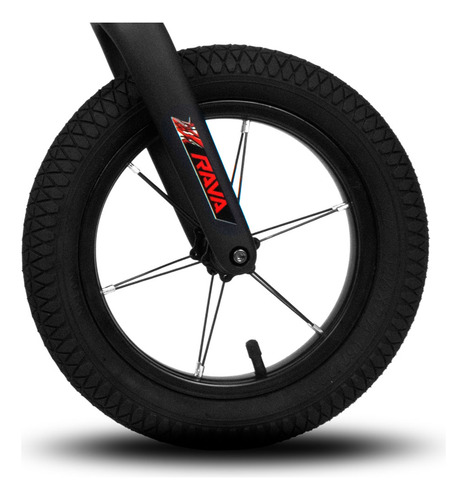 Bicicleta Infantil Balance Equilíbrio Rava Buddy 2 Sem Pedal Cor Preto/vermelho