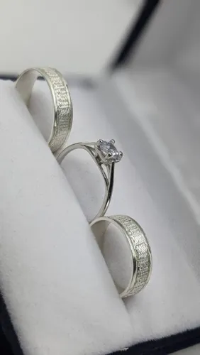 Alianzas de plata labradas sale