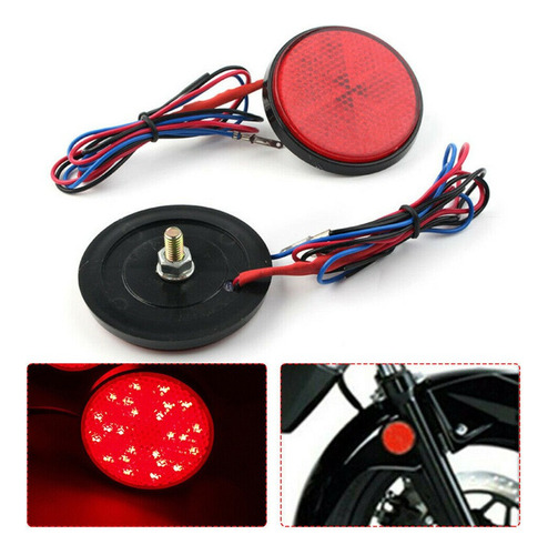 2 Uds 12v 24 Led Luz Trasera De Motocicleta Luz De Freno