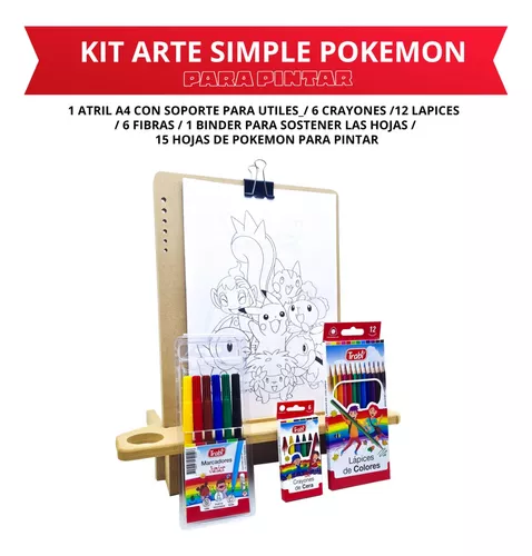 Simple Kit Arte Niños Set Infantil + H. Pintar Pokemon